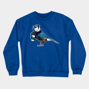 Hipster Blue Jay Crewneck Sweatshirt